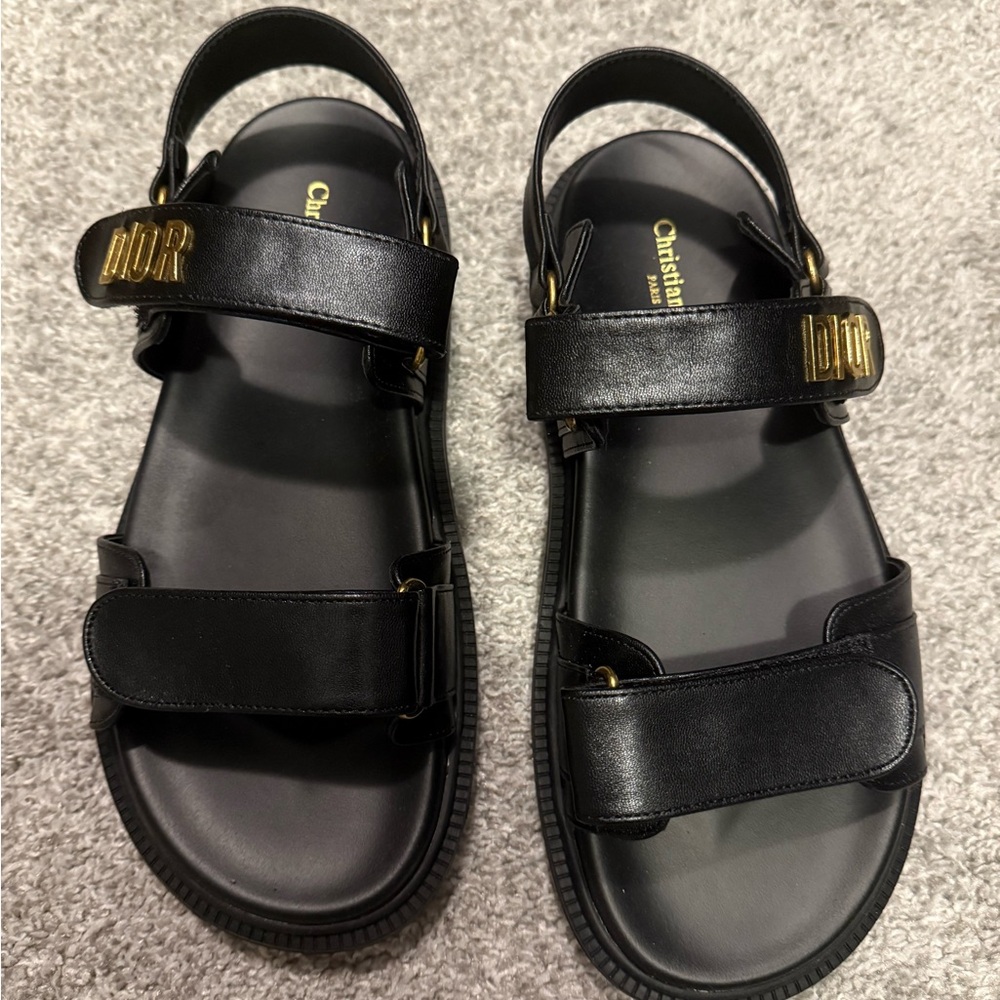 Christian Dior Black Sandals size 10 women’s